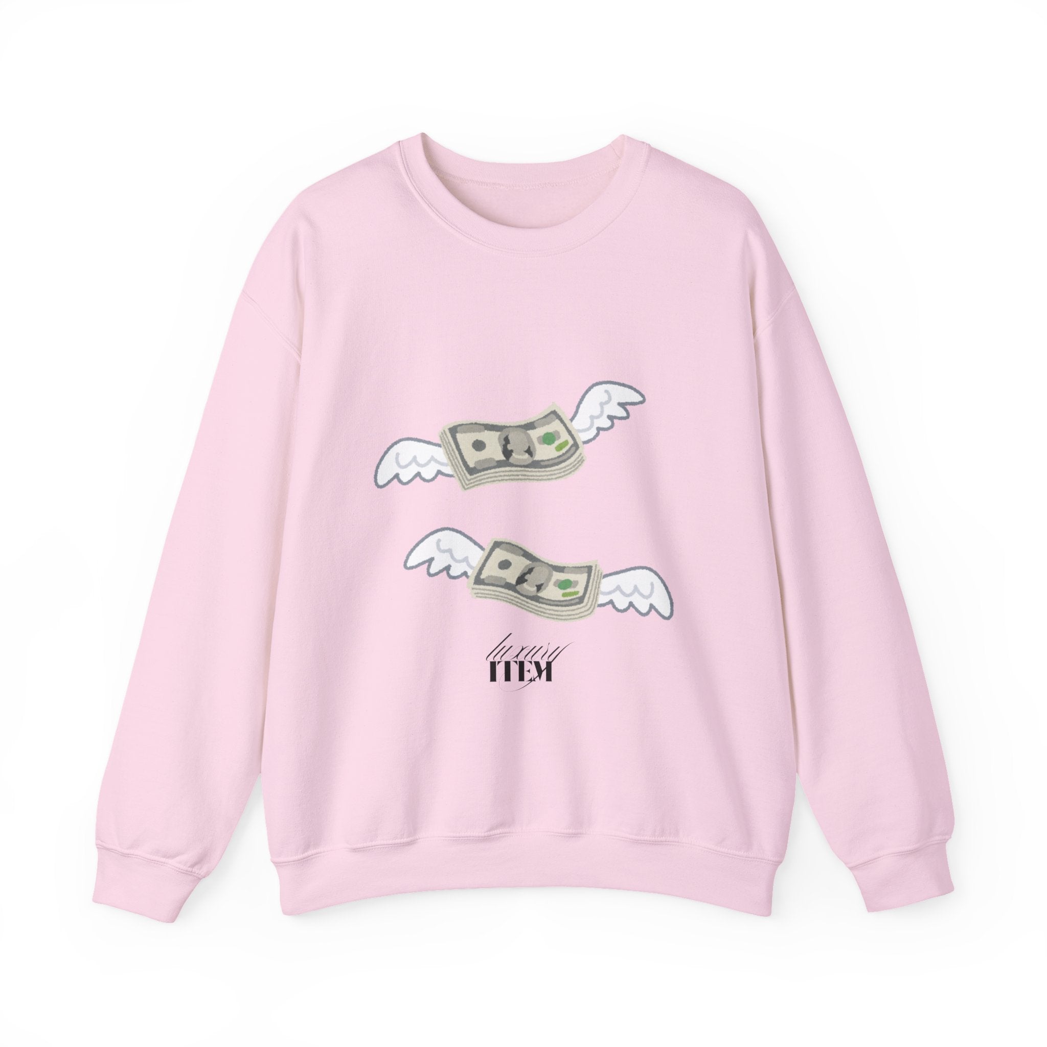 Flying Money Sweatshirt — Graphic Cash Flight Crewneck