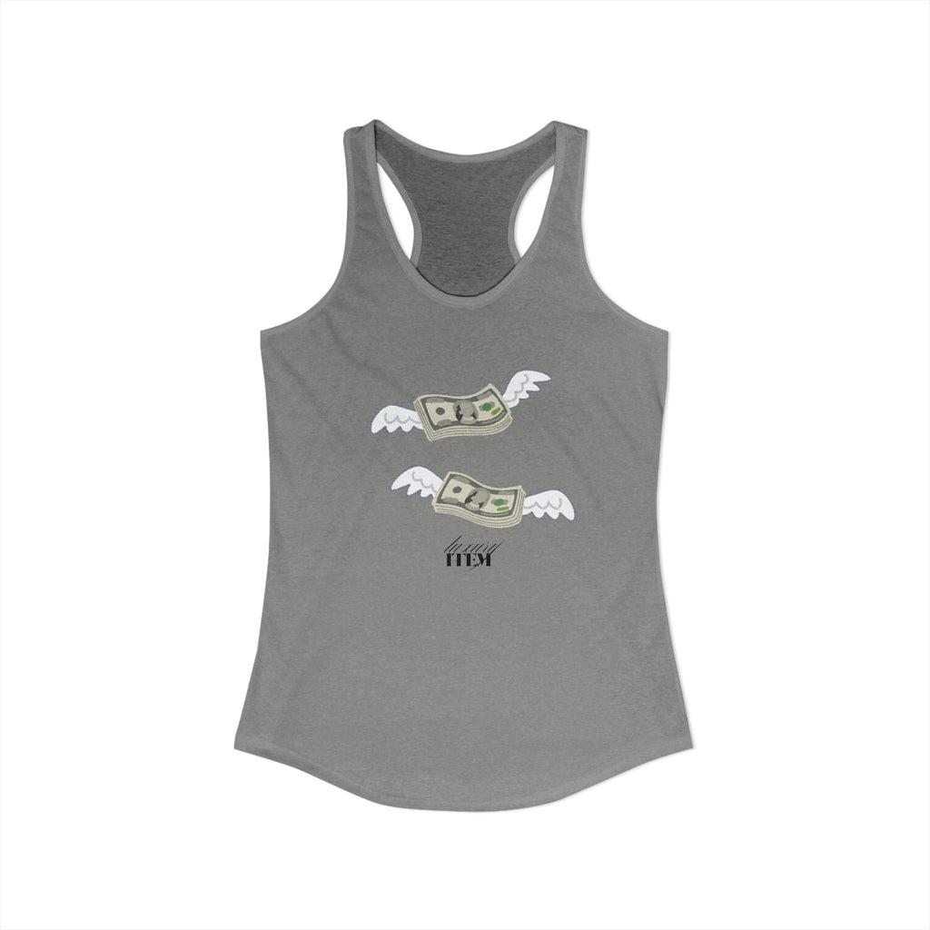 Money Talk Racerback Tank — Women's 'Money Talk' Graphic Tank Top