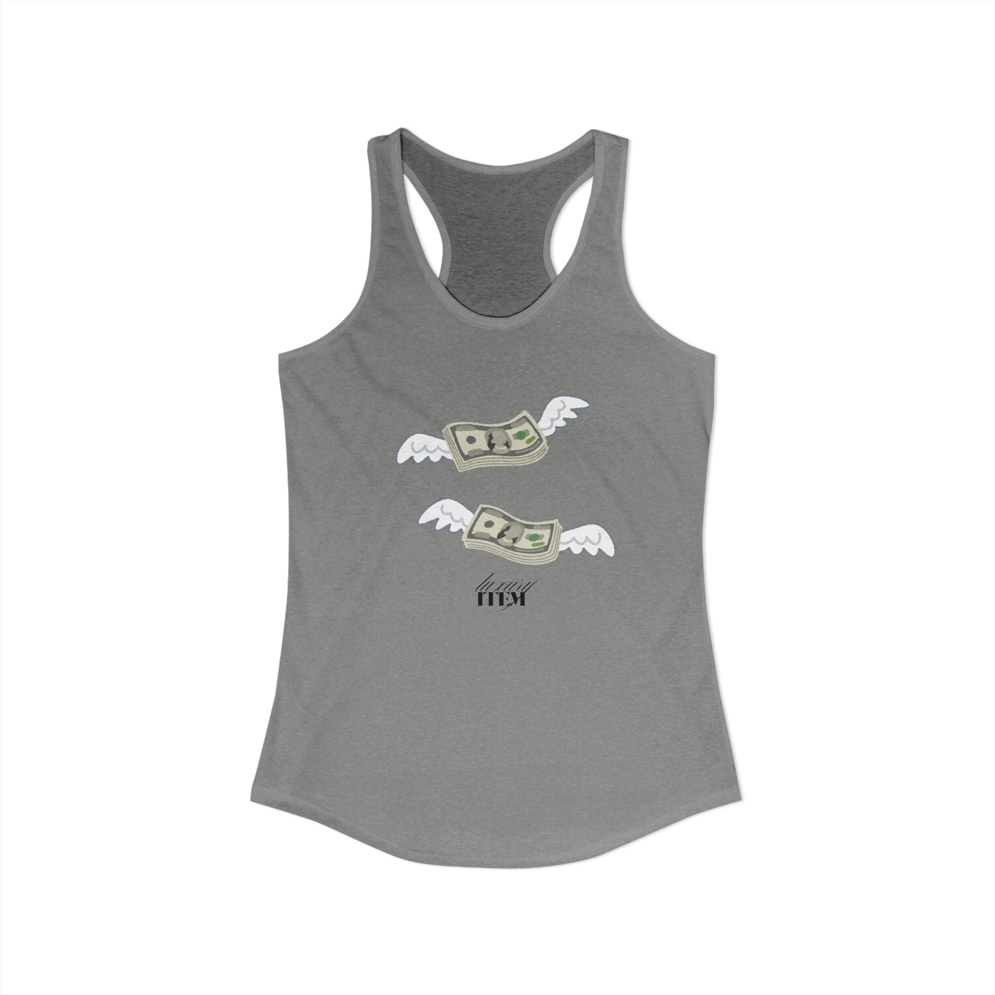 Money Talk Racerback Tank — Women's 'Money Talk' Graphic Tank Top